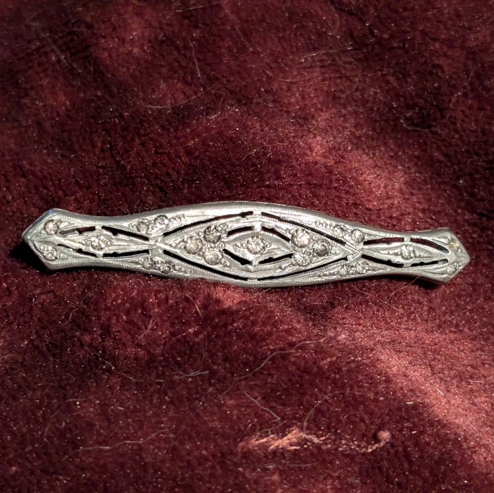 Antique Silver Brooch 2"